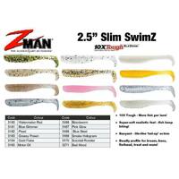 Zman Slim SwimZ 2.5" Soft Plastic Fishing Lure - Choose Colour