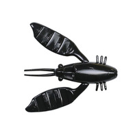 Discontinued - Shimano Bio Tough Crawler 45mm Softplastic Fishing Lures 002 - BLACK ONYX