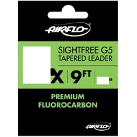 Airflo G5 9' SightFree Fluorocarbon Tapered Fly Fishing Leader - Choose Lb