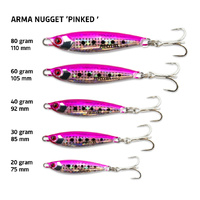 Arma Nugget Pinked Metal Casting Fishiing Jig - Choose Weight