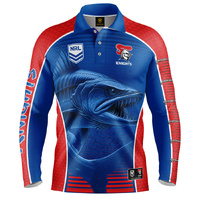Newcastle Knights Barracuda Fishing Shirt Ruby Union Football By Ashtabula