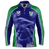 New Zealand Warriors Barracuda Fishing Shirt Ruby Union Football By Ashtabula