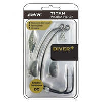 BKK Titan Diver Plus Weighted Worm Fishing Hook - Choose Size