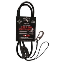 Black Pete Game Fishing Standard Rod & Reel Safety Cable Line Strap - Choose Length