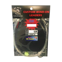 Black Pete Wind On Leader With Jap Snap 20ft - Choose Lb Tested