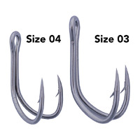 Black Magic Heavy Duty Stainless Steel Skippy Fishing Hook - Choose Size