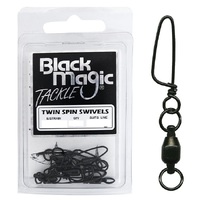 Black Magic Twin Spin Ball Bearing Fishing Swivel - Choose Size