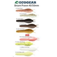  Ecogear Aqua Bream 8pcs Prawn 50 Soft Plastic Fishing Lures Shrimp - Choose Colour