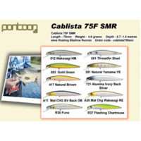 Pontoon 21 Cablista 75SP SMR Hard Body Fishing Lure - Choose Colour