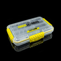 Chasebaits TPE Safe Soft Plastic Fishing Tackle Storage Box Tray Yellow - Choose Size
