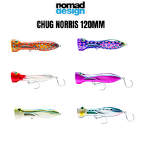 Nomad Design Chug Norris Popper 120mm Topwater Fishing Lure - Choose Colour
