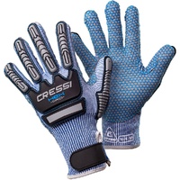 Cressi Hex Grip Blue Lobstering Spearfishing Heavy Duty Gloves - Choose Size