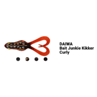 Daiwa 2021 BaitJunkie Kikker Curly Frog Soft Plastic Surface Fishing Lure Bait Junkie - Choose Colour