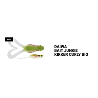 Daiwa 2023 BaitJunkie Kikker Curly Big Frog Soft Plastic Surface Fishing Lure Bait Junkie - Choose Colour
