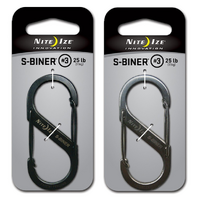 Nite Ize S-Biner Dual Carabiner Key Hook Ring Size 3 - Choose Colour