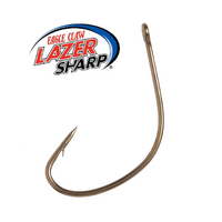 Eagle Claw L141F Lazer Sharp Bronze Kahle Offset Fishing Hook Bulk Pack - Choose Size