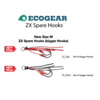 Ecogear 2020 ZX Replacement Assist Fishing Hook Size M - Choose Colour