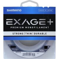 Shimano 300m Exage+ Premium Monofilament Fishing Line - Clear Mono Line
