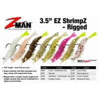 Zman 3.5" Inch Ez Shrimpz Rigged Soft Plastic Fishing Lure Zman Shrimps Z Man