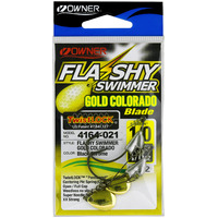Owner Flashy Swimmer Fishing Hook 4164 (Gold Colorado Blade) - Choose Weight Size