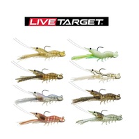 Discontinued - Live Target Fleeing Shrimp Pre-Rigged Soft Plastic Lure 90mm 3.5" 3/8oz