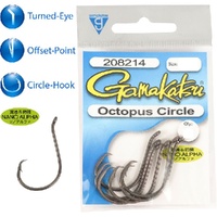 Gamakatsu Octopus Circle Nano Alpha Coating Pre Pack Fishing Hook - Choose Size