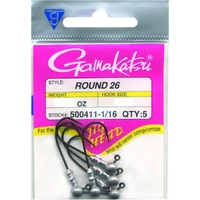 Gamakatsu Round 26 Heavy Duty Wire Fishing Jig Head - Choose Weight & Hook Size