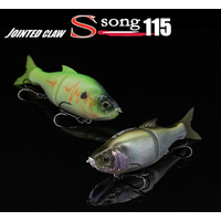 Gan Craft Jointed Claw S-Song 115 Slow Sinking Swimbait Fishing Lure - Choose Colour