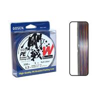 Gosen Versatile 300m 8 Ply Multi Colour Braid Fishing Line - Choose Lb