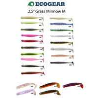 Ecogear Grass Minnow M 2.5" Soft Plastic FIshing Lure - Choose Colour
