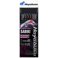 Hayabusa EX127 UV White Shrimp Sabiki Fishing Rig - Choose Size