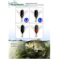 Profishent 40mm Humbug Cicada Fishing Lure #White Chartruse Black