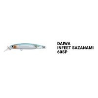 Daiwa 2022 Infeet Sazanami 60 SP Hard Body Fishing Lure - Choose Colour