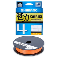 Shimano 2020 Kairiki x4 150m Orange Braid Fishing Line - Choose Lb