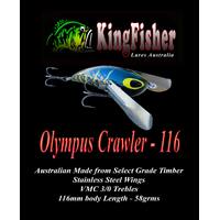 KingFisher Olympus Crawler 116mm Surface Timber Fishing Lure - Choose Colour