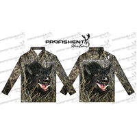 Profishent Sublimated Long Sleeved Black Pig Camo Shirt - Choose Size