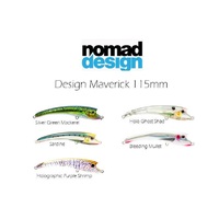 Nomad Design Maverick 115mm 21g Hardbody Floating Fishing Lure - Choose Colour