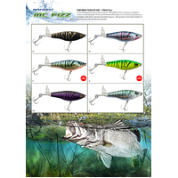 Profishent Mc Fizz 110mm Topwater  Hard body Vibration Bait Fishing Lure - Choose Colour