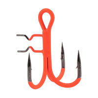 Mikado Jaws Vertical Treble Fishing Hook Orange - Choose Model
