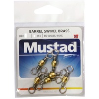 Mustad Brass Colour Barrel Fishing Swivel - Choose Size