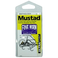 Mustad Fine Worm Chemically Sharp Fishing Hooks 32813NPBLM 