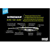 Nomad Design Live Ops Wingman 3.75" Soft Plastic Fishing Lure - Choose Colour