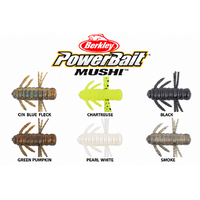 Berkley Powerbait Mushi 1.5" Finesse Soft Plastic Fishing Lure - Choose Colour