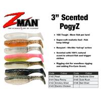 Zman 3" Inch Scented PogyZ 5x Soft Plastics Fishing Lures Zman Z Man