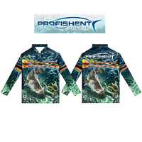 Profishent Tackle Fishing Shirt Sublimated Barra Storm - Choose Size