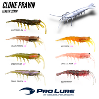 Pro Lure Clone Prawn 62mm Soft Plastic Fishing Lure - Choose Colour