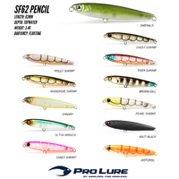 Pro Lure SF62 Pencil Topwater Hardbody Fishing Lure ProLure - Choose Colour