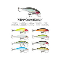 Rapala X-Rap Countdown 5cm Sinking Hard Body Fishing Lure - Choose Colour