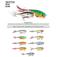 Rapala Skitter Pop 5cm Topwater Hard Body Fishing Lure - Choose Colour