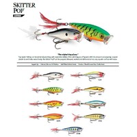 Rapala Skitter Pop 7cm Topwater Hard Body Fishing Lure - Choose Colour